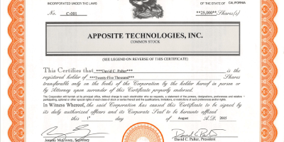 Stock Certificate